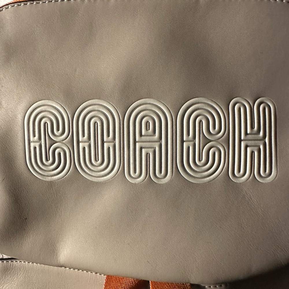 Coach Men's Gray and Orange Backpack - Picture 7 of 10